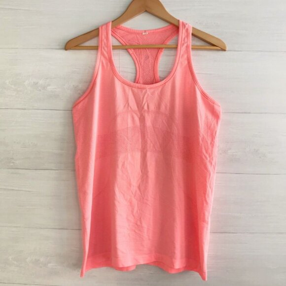 Lululemon Swiftly Tech Racerback Pink Orange Peach Size 4 - Picture 1 of 4